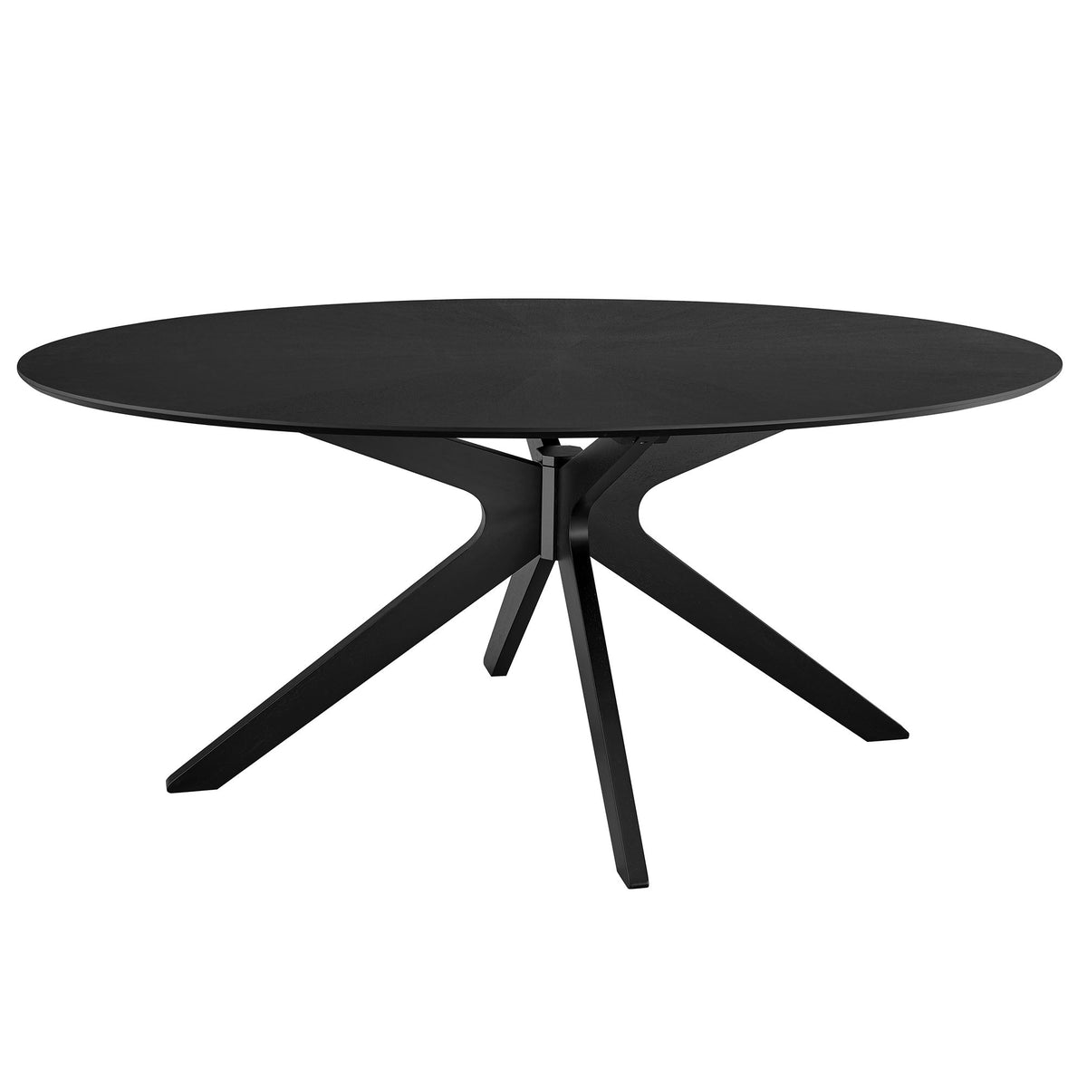 Crossroads 71-inch oval wood dining table with black finish and X-base pedestal by Modway on Tampa Home & Garden Store