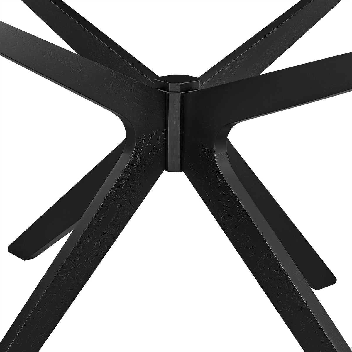 Crossroads 71in oval wood dining table base with black cross legs and central joint on Tampa Home & Garden Store