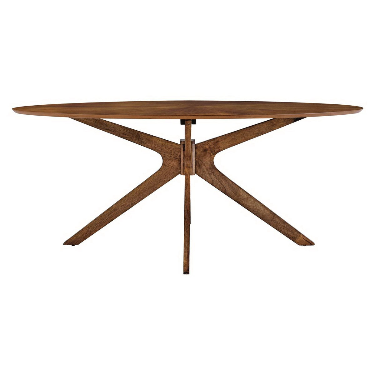 Crossroads 71in oval wood dining table by Modway with crisscross wooden base on Tampa Home & Garden Store