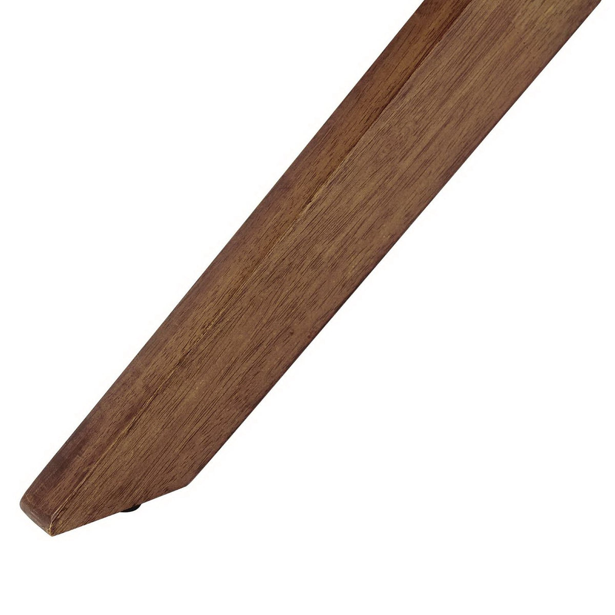 Crossroads 71in oval wood dining table top in warm brown wood grain closeup on Tampa Home & Garden Store