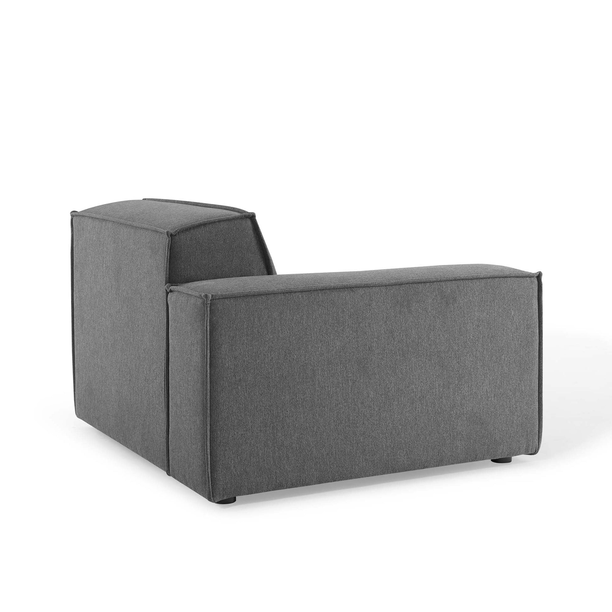 Restore left-arm sectional sofa chair in gray fabric, modular living room seating on Tampa Home & Garden Store