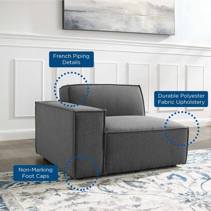 Restore Left-Arm Sectional Sofa Chair by Modway in dark gray fabric upholstery on Tampa Home & Garden Store