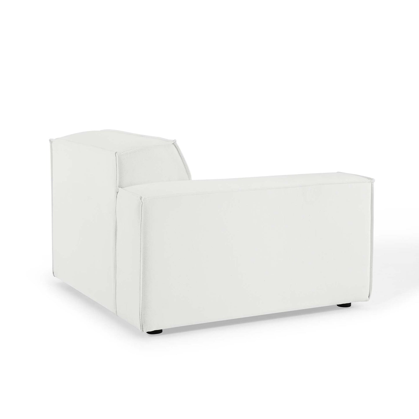 Restore Left-Arm Sectional Sofa Chair by Modway white fabric upholstery for living room on Tampa Home & Garden Store