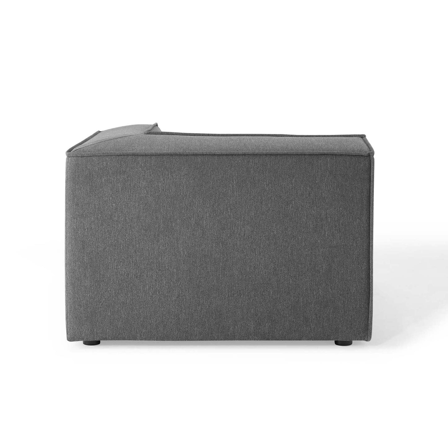 Restore sectional sofa corner chair in gray fabric with low-profile feet Modway on Tampa Home & Garden Store
