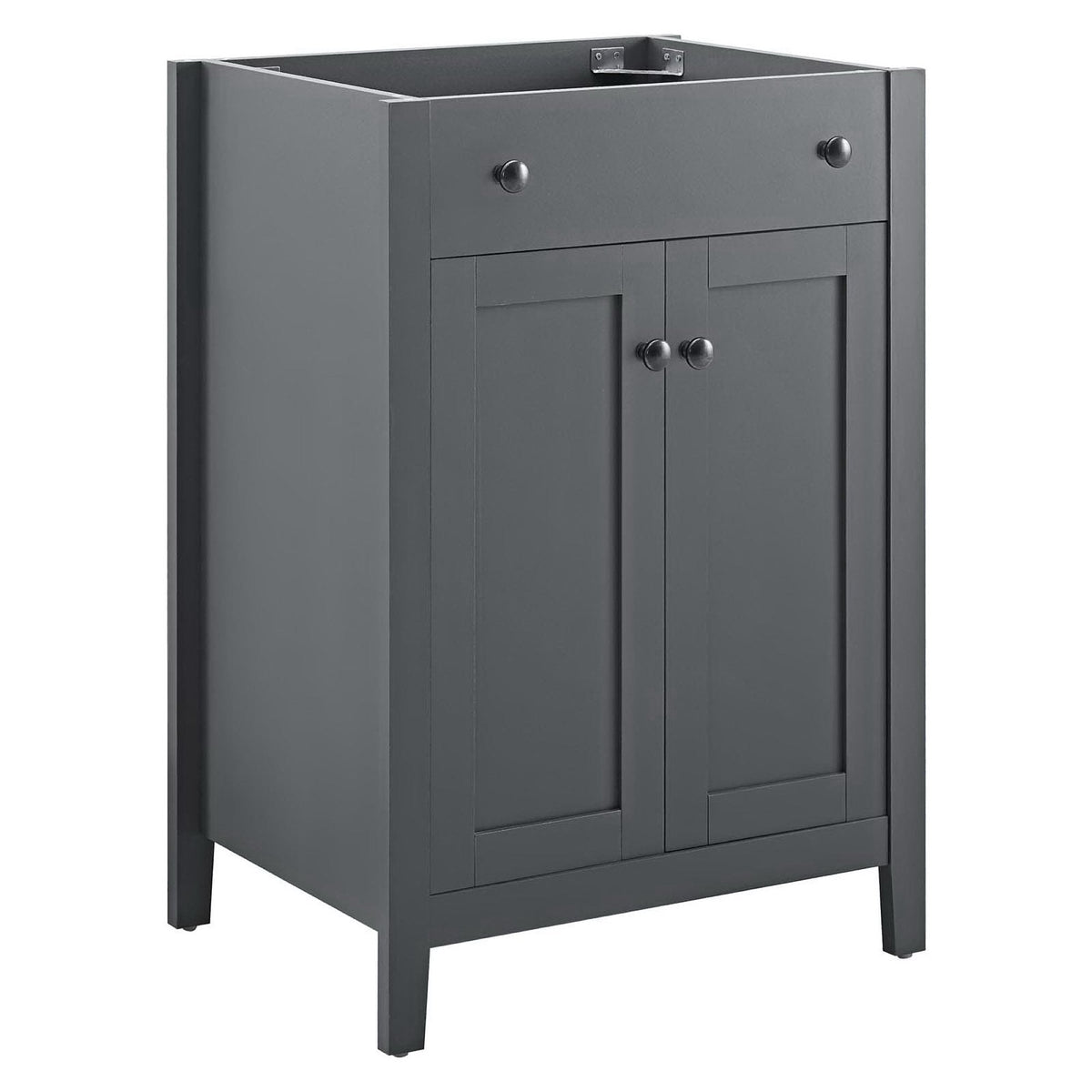 Nantucket 24in gray bathroom vanity cabinet with top drawer and double doors by Modway on Tampa Home & Garden Store