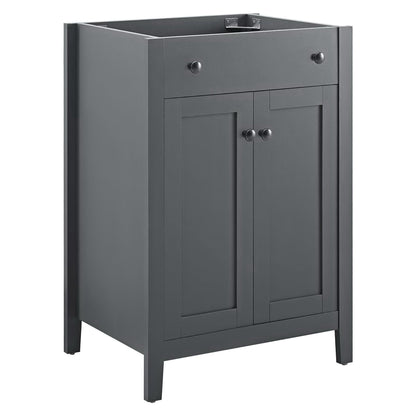 Nantucket 24in gray bathroom vanity cabinet with top drawer and double doors by Modway on Tampa Home & Garden Store