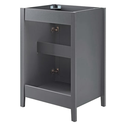 Nantucket 24in bathroom vanity cabinet by Modway in charcoal gray with interior shelf on Tampa Home & Garden Store