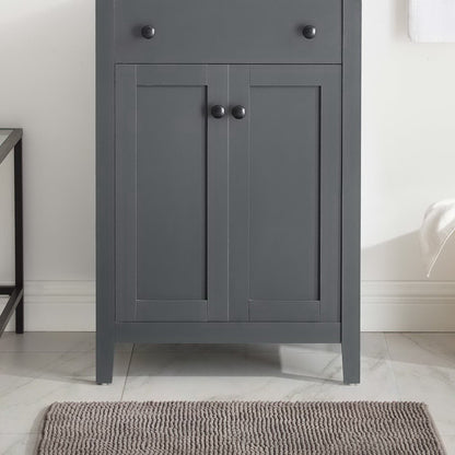 Nantucket 24in bathroom vanity cabinet by Modway in charcoal gray with top drawer and two doors on Tampa Home & Garden Store