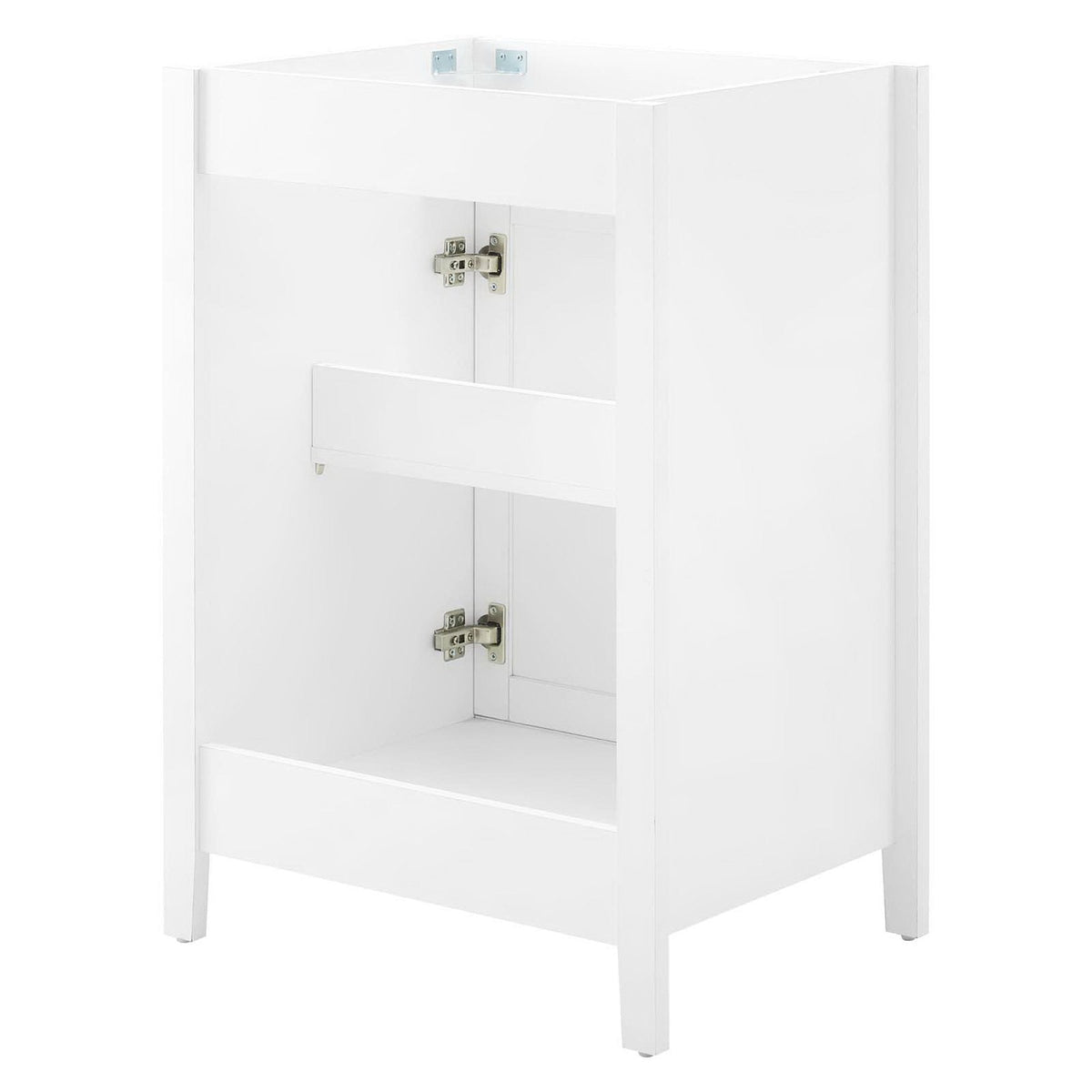 Nantucket 24in bathroom vanity cabinet white by Modway with interior shelf and metal hinges on Tampa Home & Garden Store