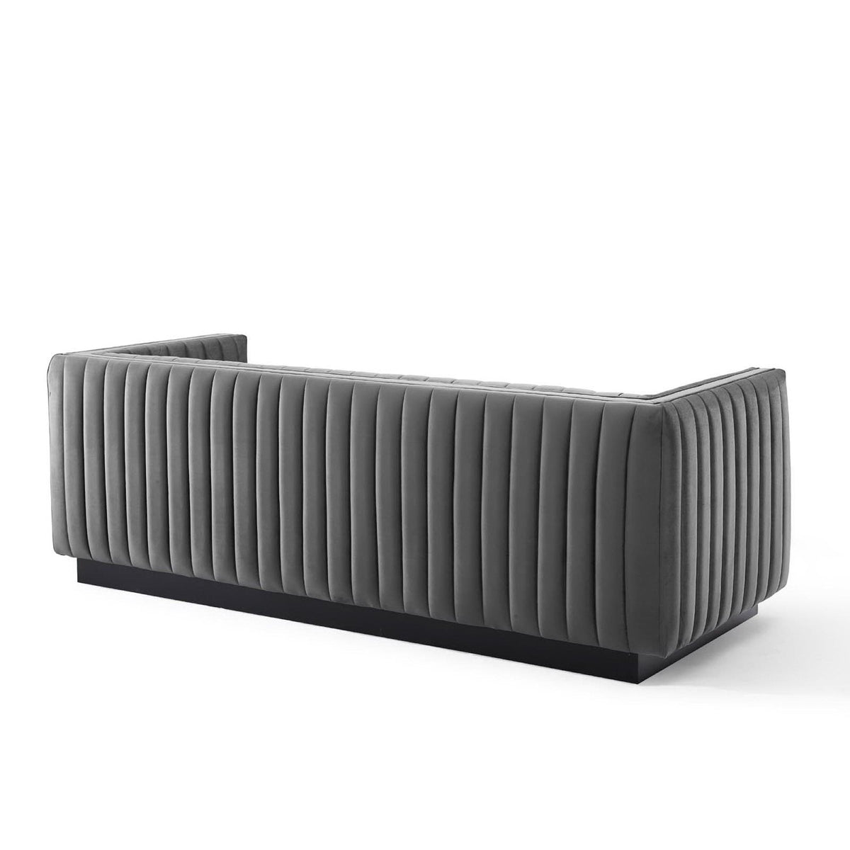 the Conjure Channel Tufted Velvet Sofa by Modway