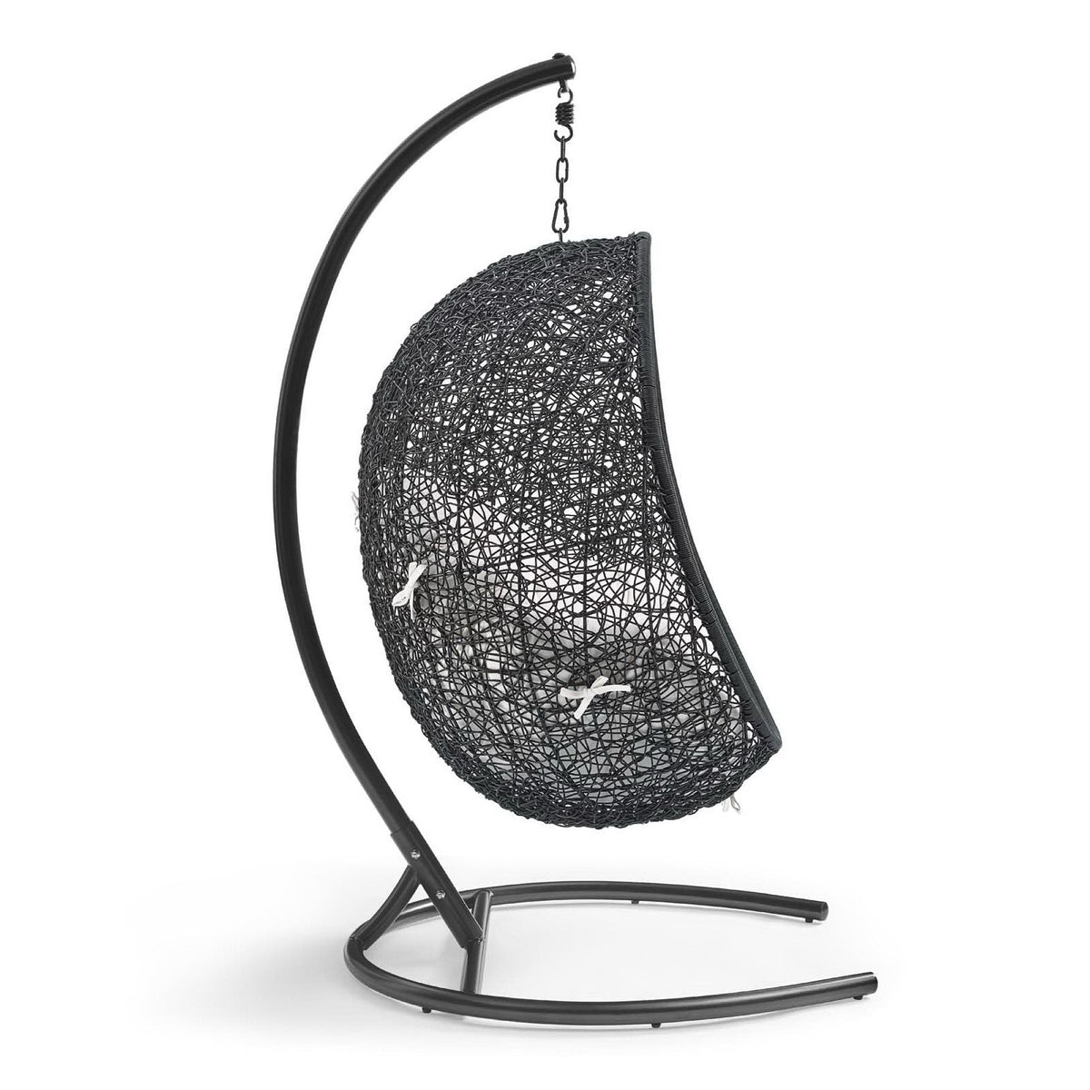 Hanging Rattan Swing Chair And Stand For Patio