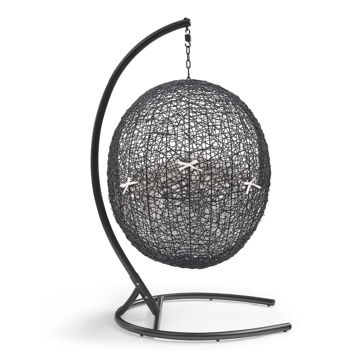 Hanging Rattan Swing Chair And Stand For Patio