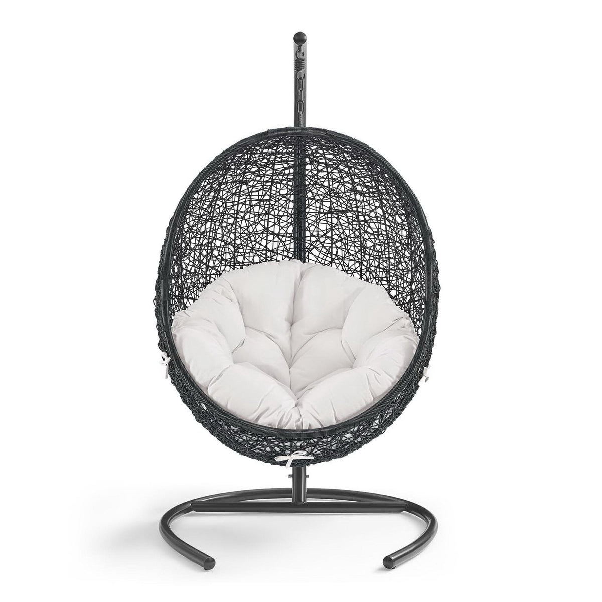 Hanging Rattan Swing Chair And Stand For Patio
