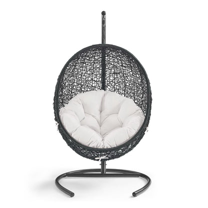 Hanging Rattan Swing Chair And Stand For Patio