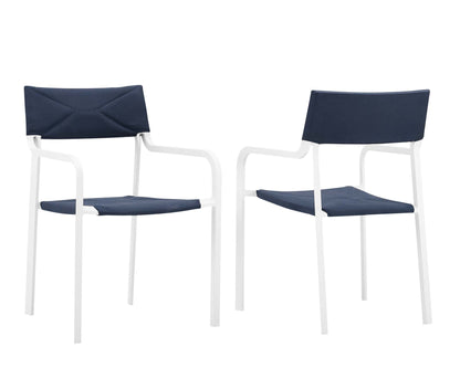 Raleigh Outdoor Aluminum Patio Armchair Set of 2