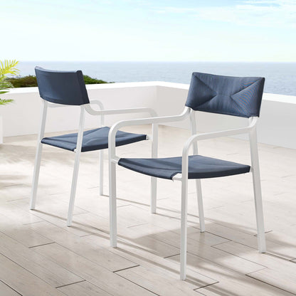 Raleigh Outdoor Aluminum Patio Armchair Set of 2