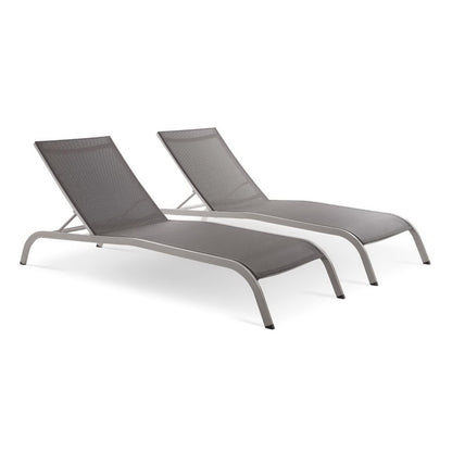 Savannah Outdoor Mesh Chaise and Patio Lounge Set