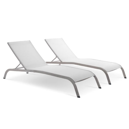 Savannah Outdoor Mesh Chaise and Patio Lounge Set
