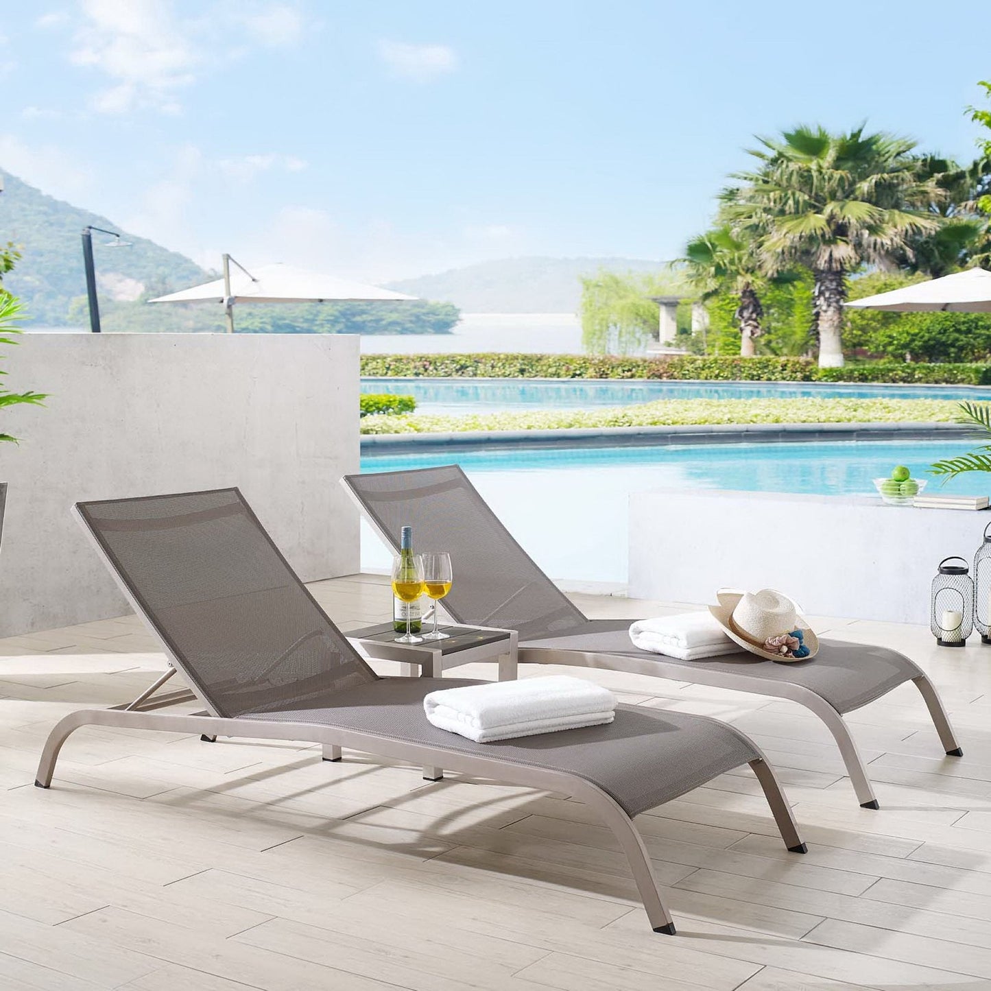 Savannah 3 Piece Outdoor Textilene Mesh Set