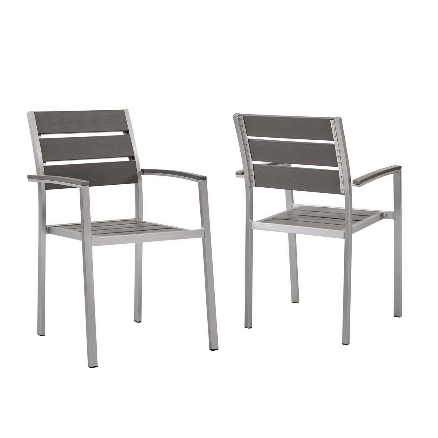 Modway Shore Outdoor Aluminum Dining Chair Set