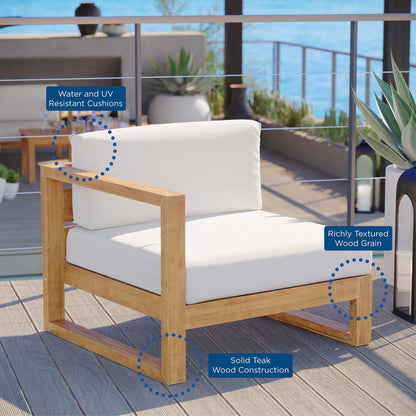Upland Outdoor Teak Left Arm Chair by Modway