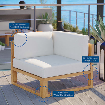 Modway Upland Teak Corner Chair and Patio