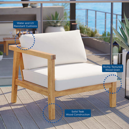 Modway Bayport Outdoor Teak Left Arm Chair