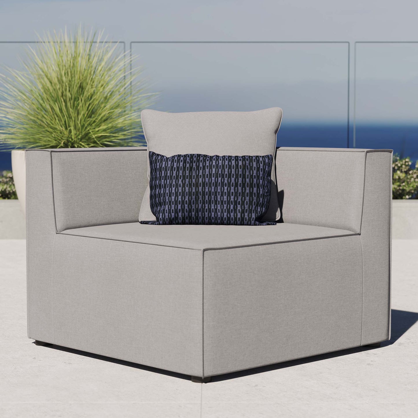 Saybrook Outdoor Patio Sectional Sofa and Chair