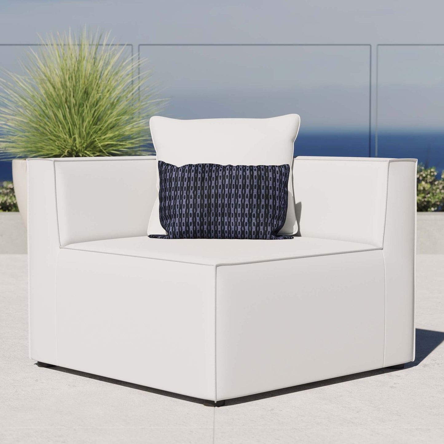 Saybrook Outdoor Patio Sectional Sofa and Chair