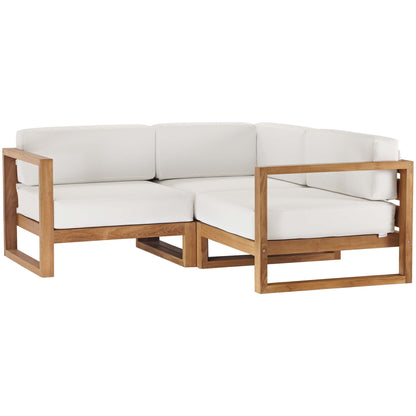 Upland Teak Outdoor Patio Sectional Sofa and Set