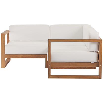 Upland Teak Outdoor Patio Sectional Sofa and Set