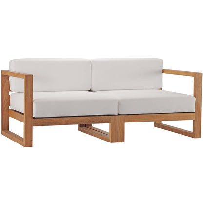 Upland Outdoor Teak Patio Sectional and Loveseat