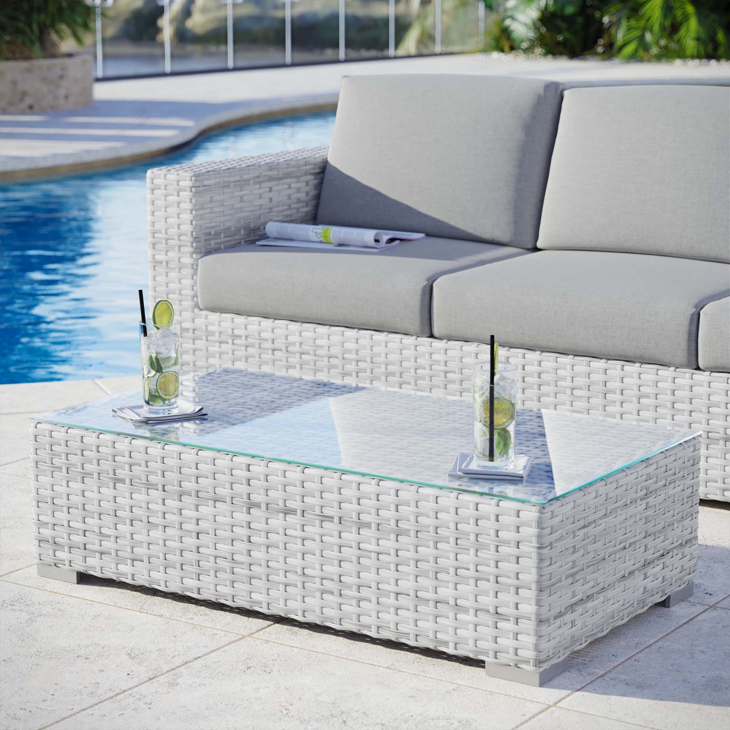 Modway Convene Outdoor Coffee Table for Patio