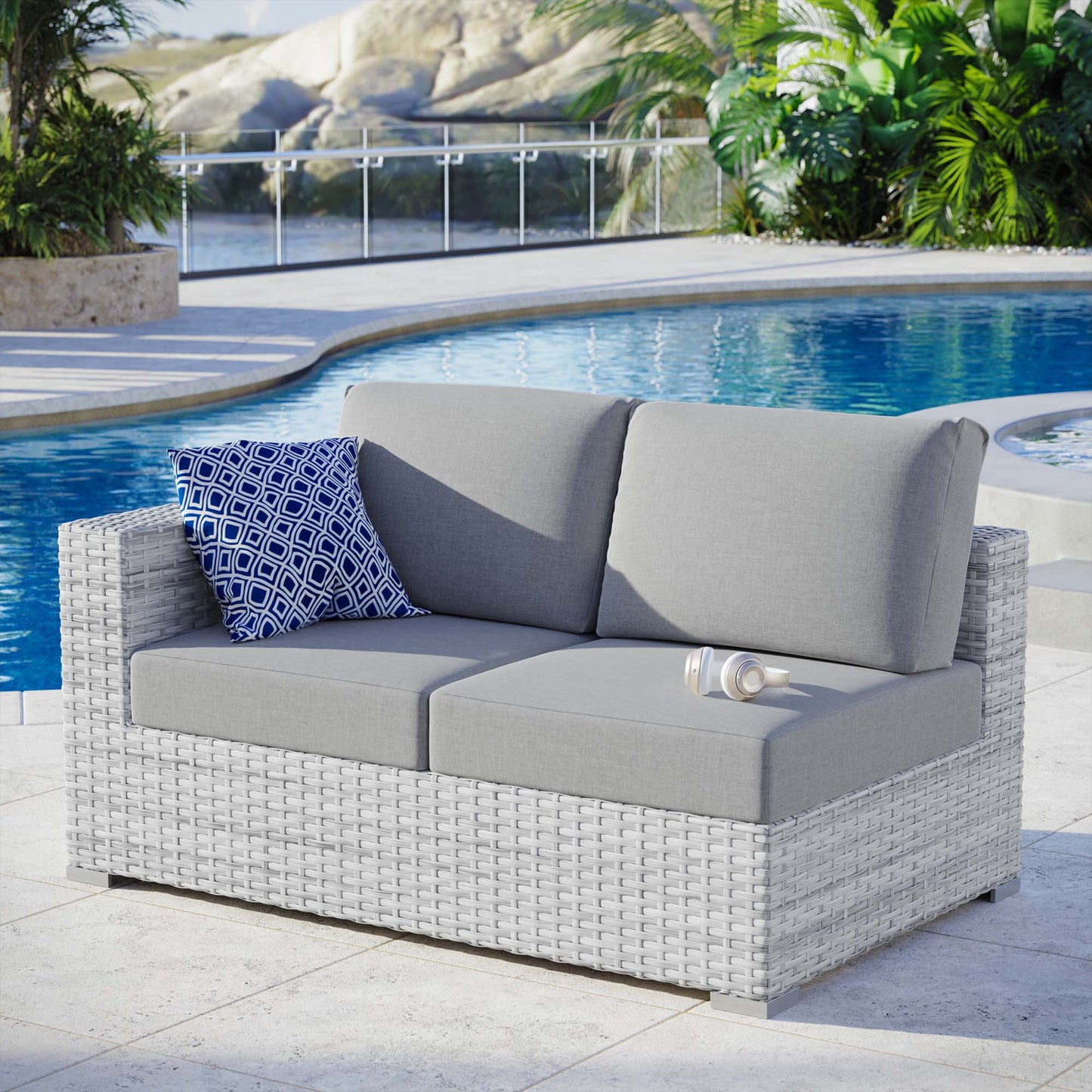 Modway Convene Outdoor Patio Left Arm Loveseat