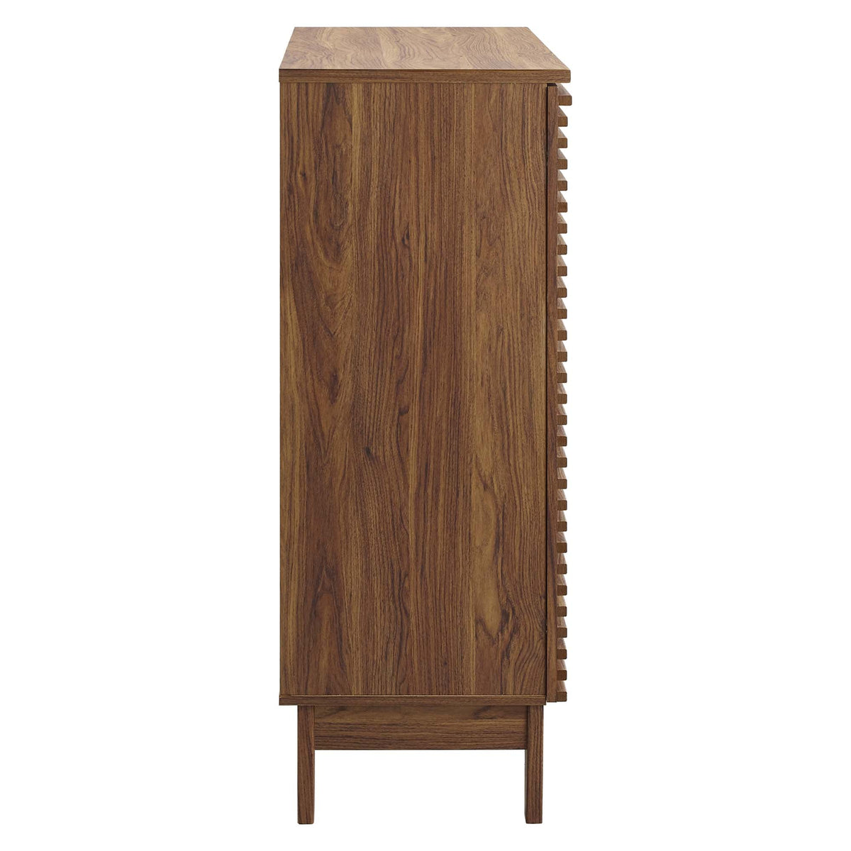 Render Bar Cabinet by Modway - Walnut wood finish with side wine rack slots on Tampa Home & Garden Store