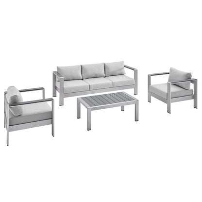Shore 4 Piece Sunbrella Outdoor Patio Set