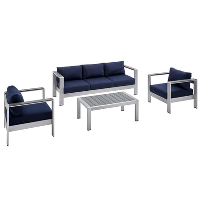 Shore 4 Piece Sunbrella Outdoor Patio Set