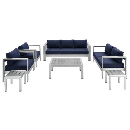 Modway Shore 7 Piece Outdoor Aluminum Set