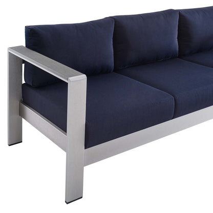 Modway Shore 7 Piece Outdoor Aluminum Set
