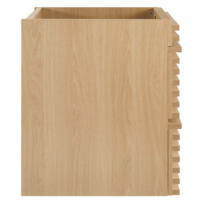Modway Render wall-mount bathroom vanity cabinet in natural oak wood finish on Tampa Home & Garden Store