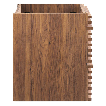 Render wall-mount bathroom vanity cabinet in walnut wood finish by HouseOfZazla on Tampa Home & Garden Store