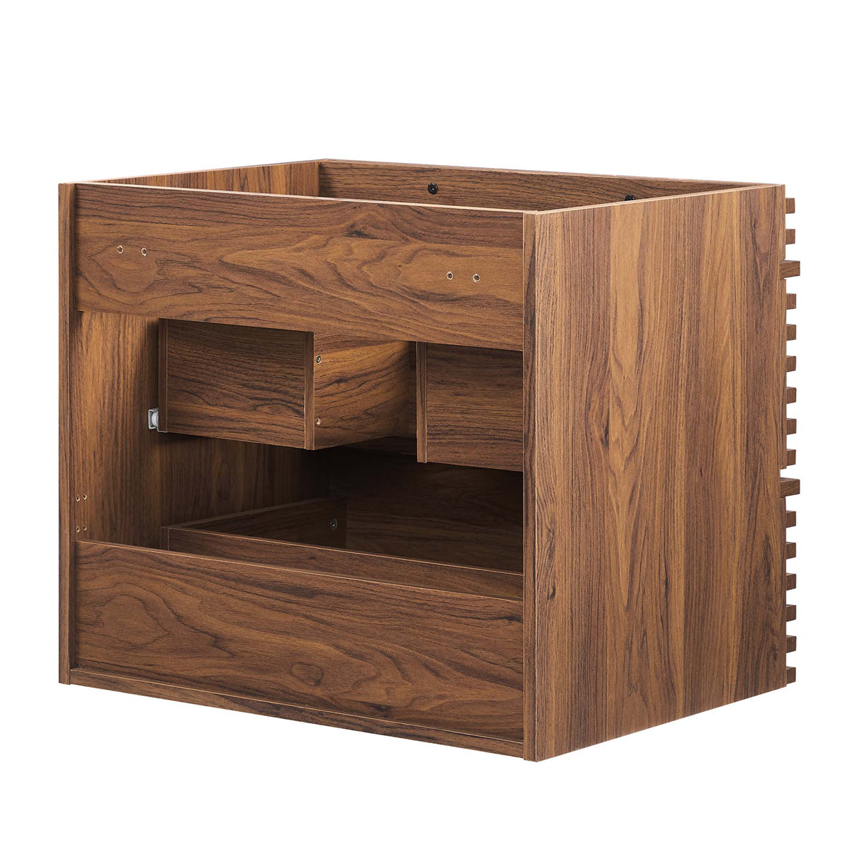 Render wall-mount bathroom vanity cabinet by HouseOfZazla in walnut wood veneer on Tampa Home & Garden Store