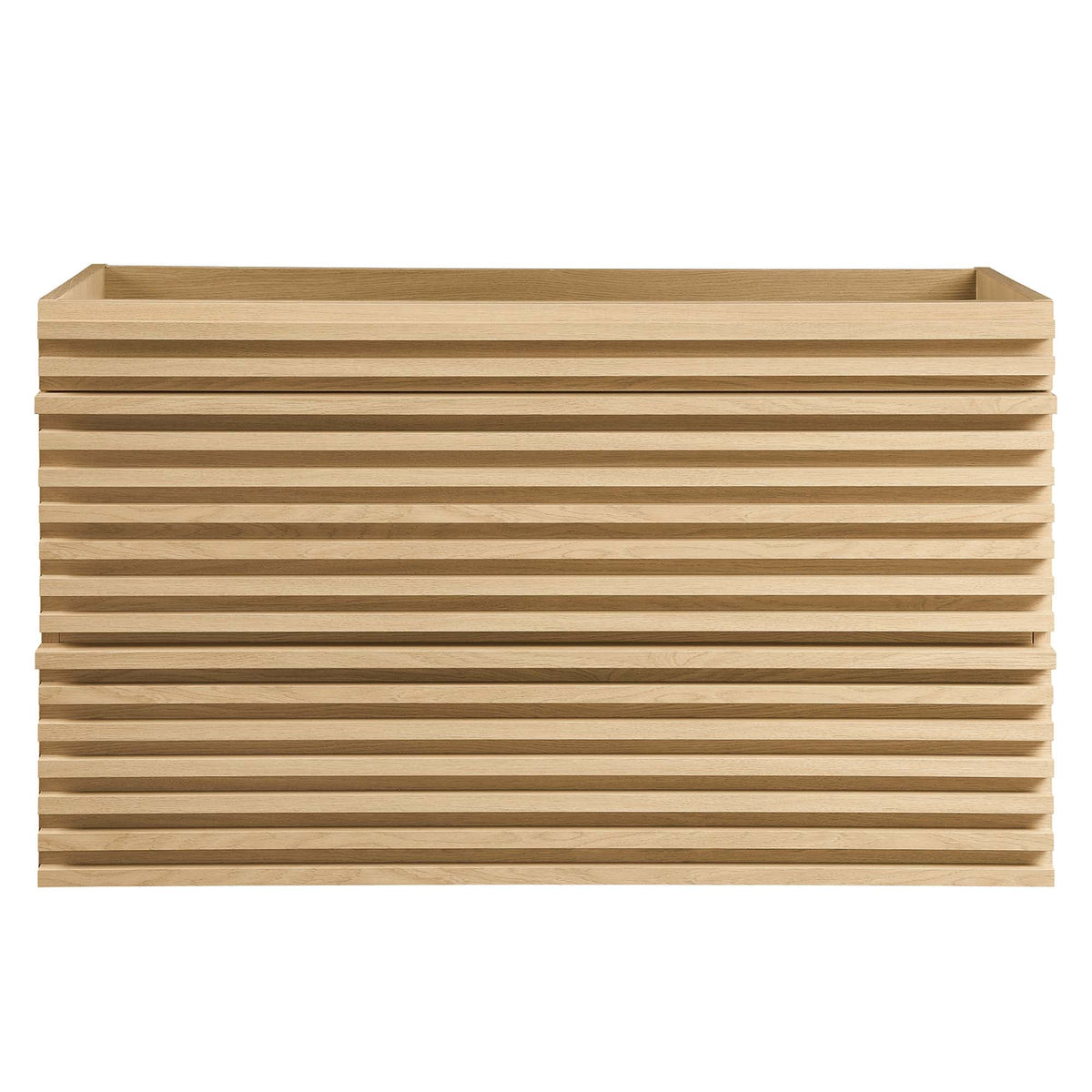 Render Wall-Mount Bathroom Vanity Cabinet by Modway natural wood slat finish on Tampa Home & Garden Store
