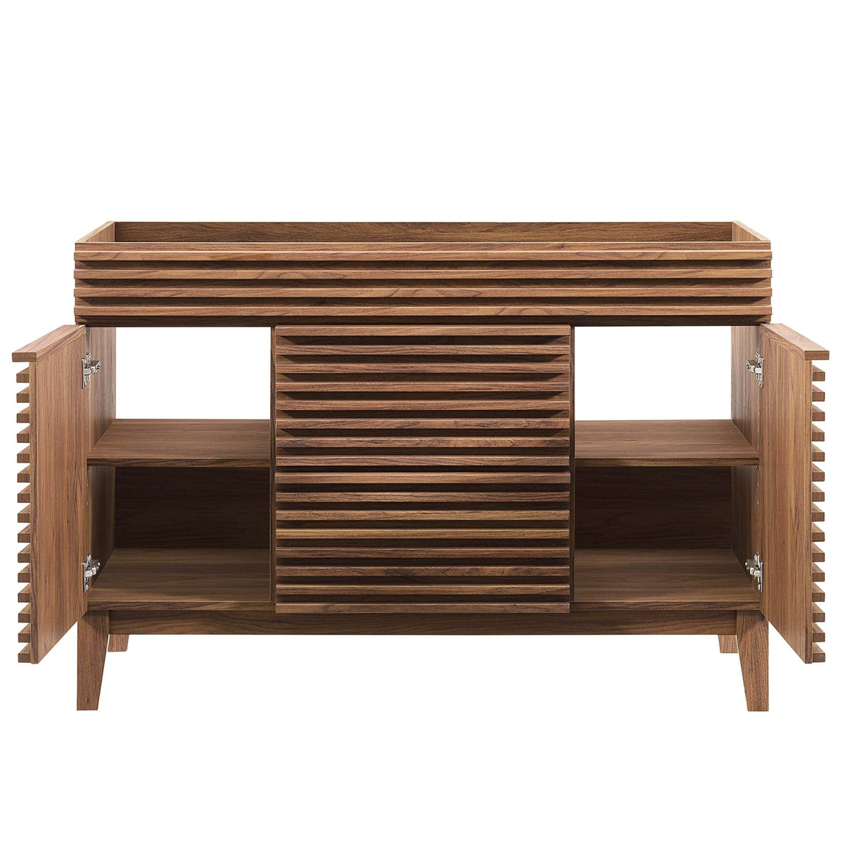 Render 48in wooden single sink bathroom vanity with slatted panels by Modway HouseOfZazla on Tampa Home & Garden Store