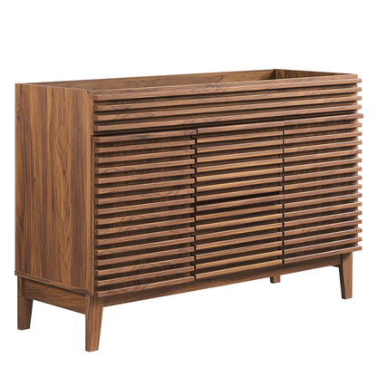 Bathroom vanity cabinet 48in double sink compatible, wood slatted front HouseOfZazla on Tampa Home & Garden Store