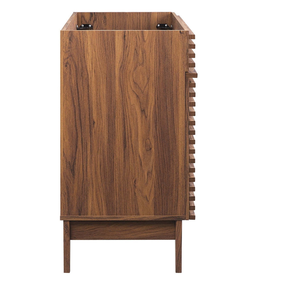 Modway Render 48in walnut wood bathroom vanity cabinet with ladder-style side panels on Tampa Home & Garden Store