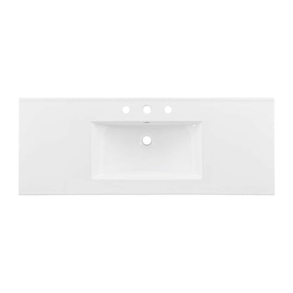 Cayman single basin bathroom sink white ceramic countertop by HouseOfZazla on Tampa Home & Garden Store