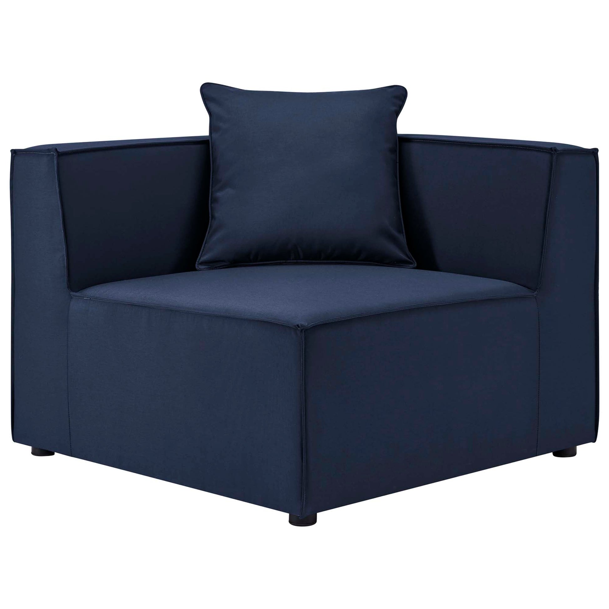 Saybrook 3-Piece outdoor sectional sofa in navy upholstery with plush cushions on Tampa Home & Garden Store