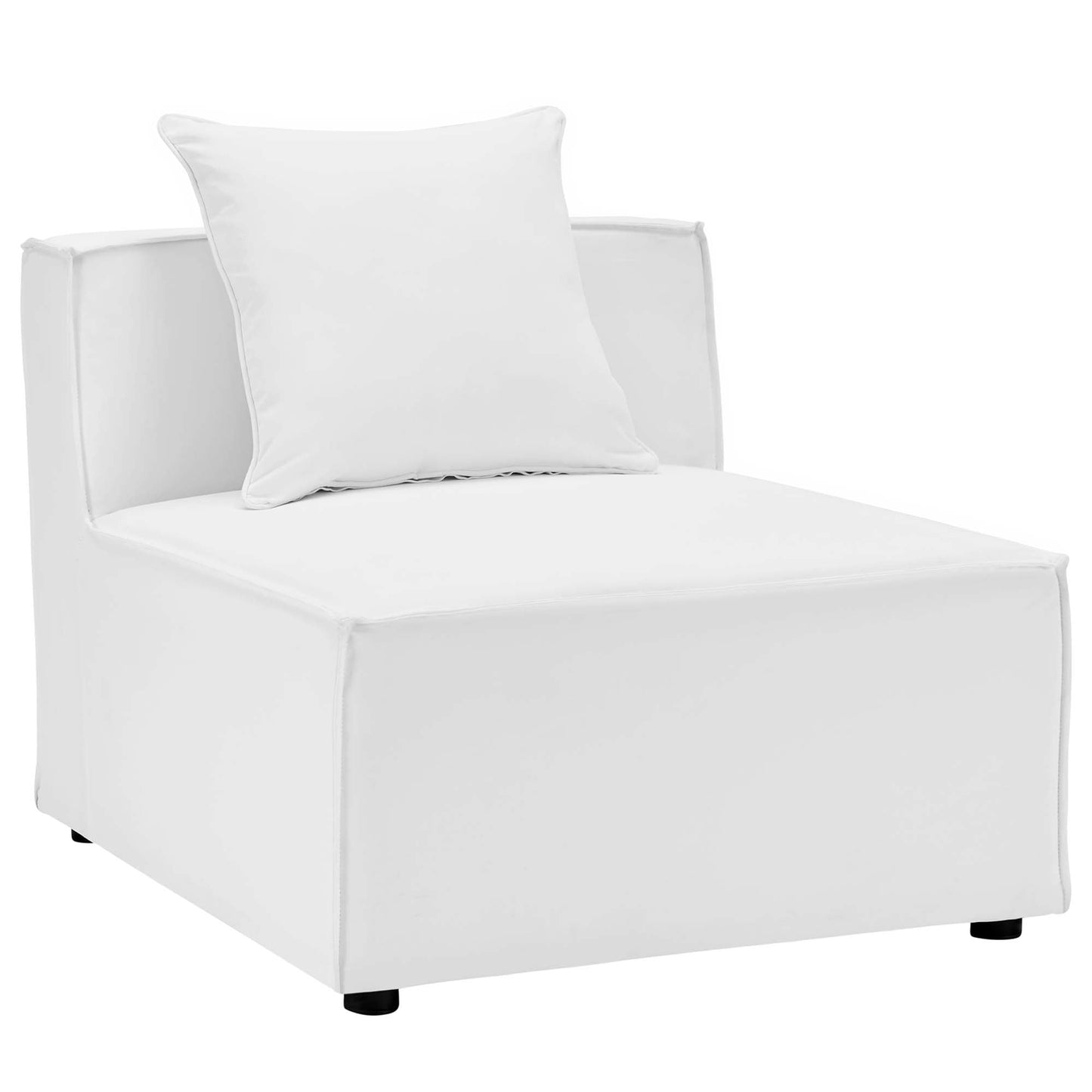 Saybrook 3-Piece Outdoor Patio Upholstered Sectional Sofa in white by HouseOfZazla on Tampa Home & Garden Store