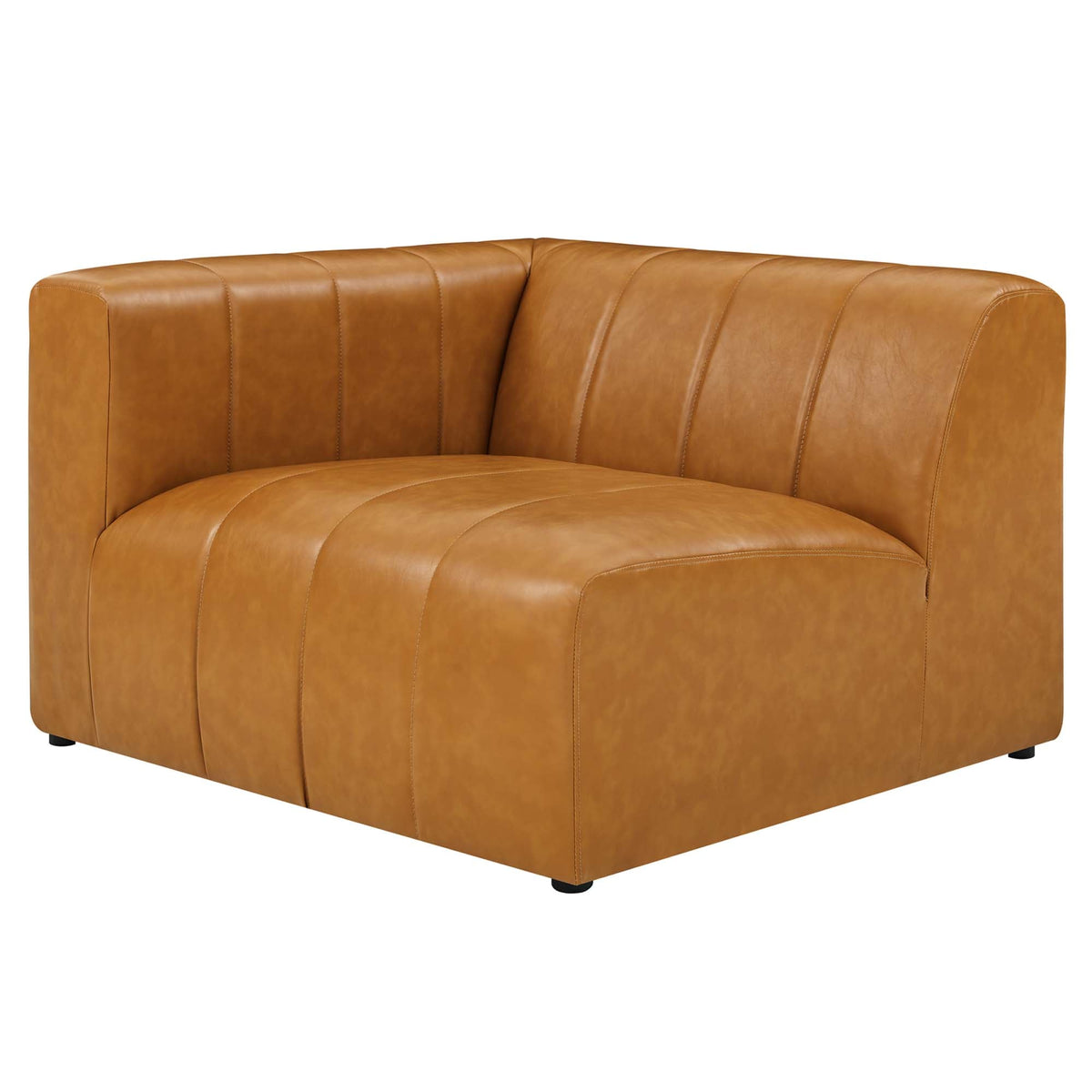 Bartlett vegan leather left-arm chair tan by Modway for living room furniture sets on Tampa Home & Garden Store